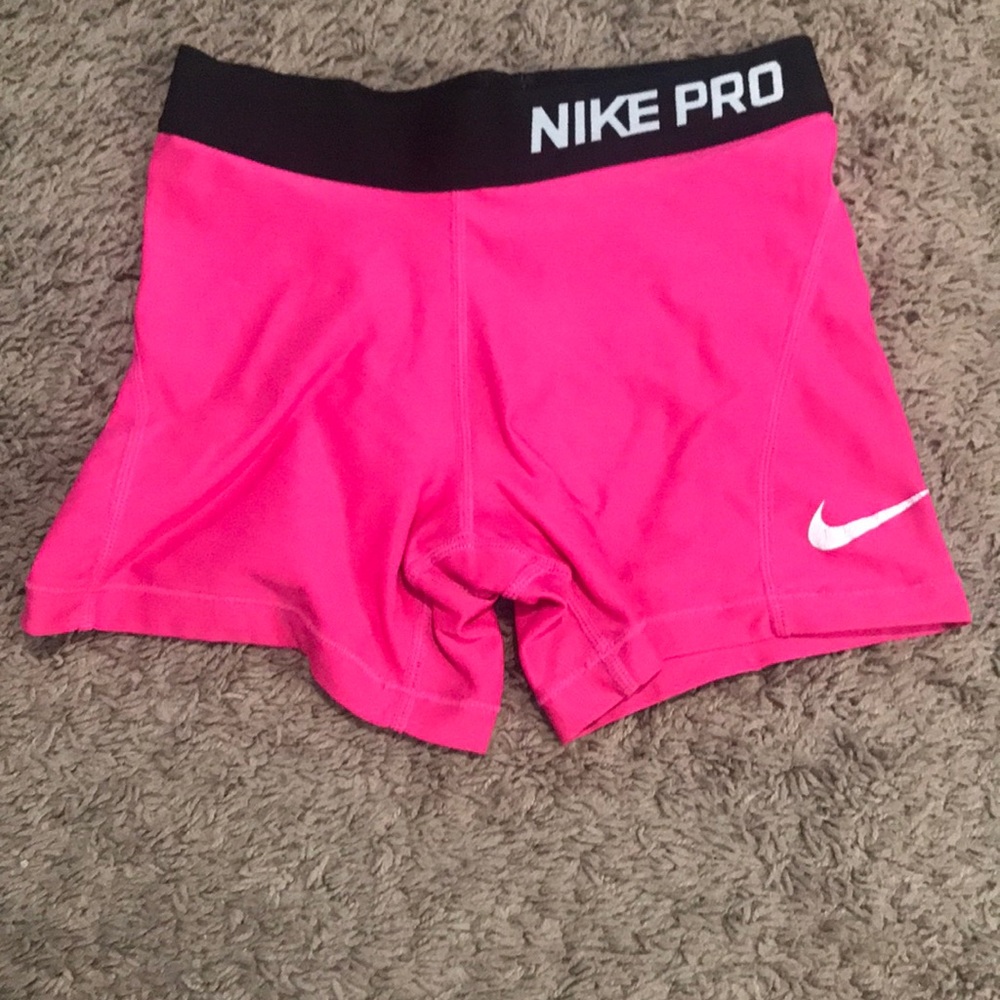 Hot pink kids nike pros